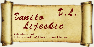 Danilo Lijeskić vizit kartica